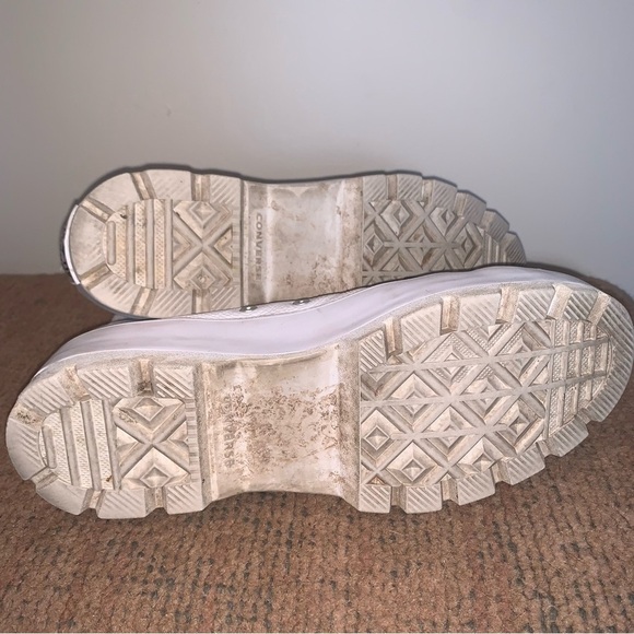 Converse White Leather Lug Platform Sneakers - Picture 12 of 12